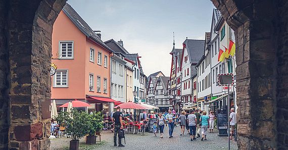 A town turning into a city outlet