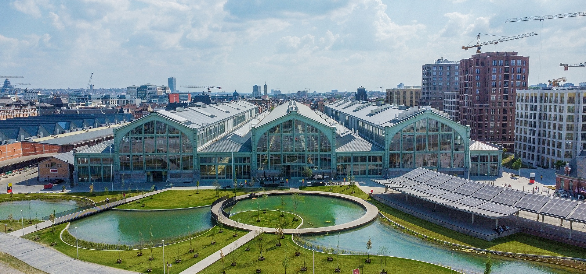 Aerial View of the Tour & Taxis areal where the HITT takes place. Aerial View of the Tour & Taxis areal where the HITT takes place.