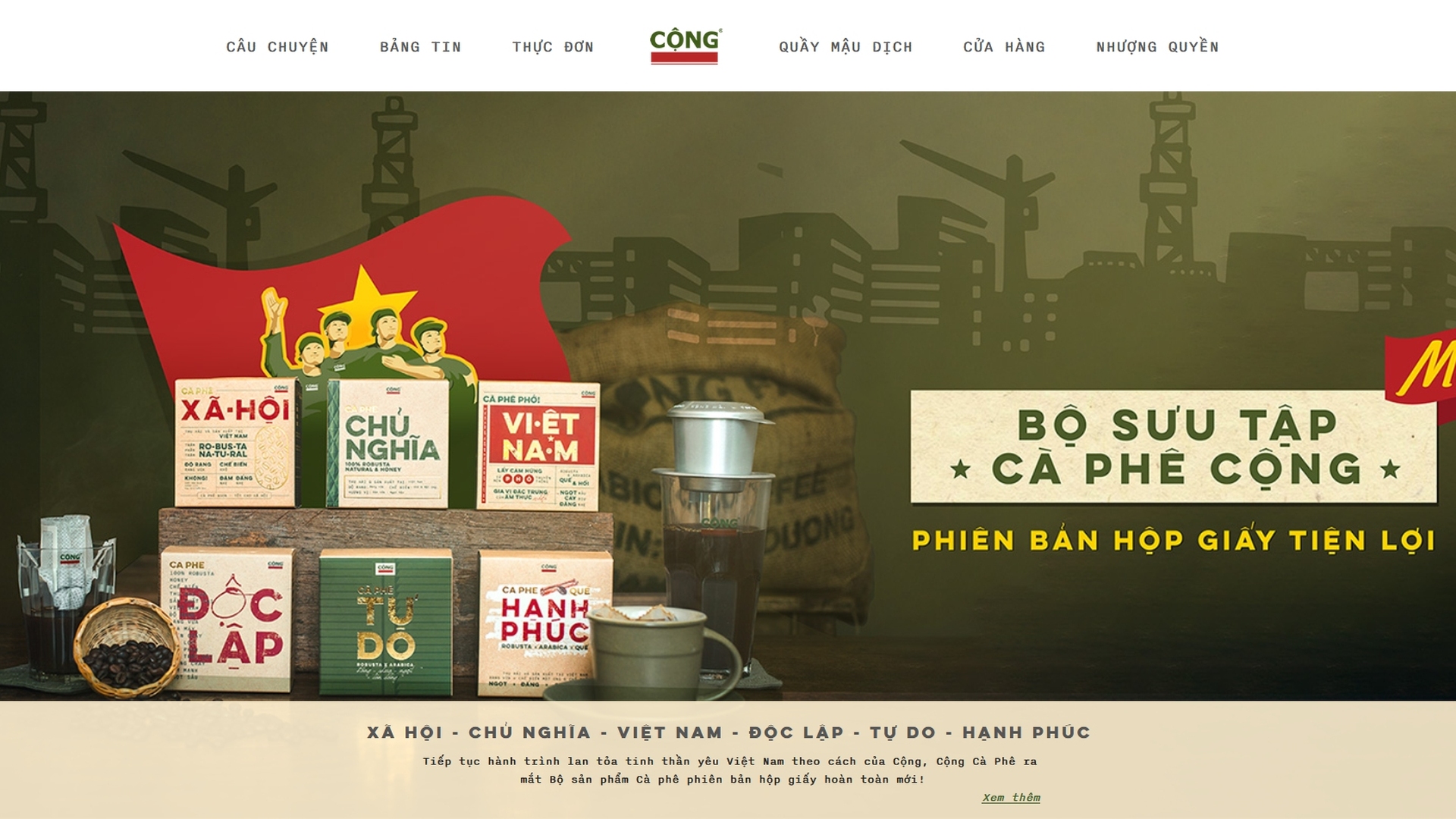 Military and coffee cult made in Vietnam