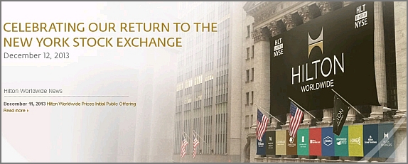 Hilton back on the stock exchange