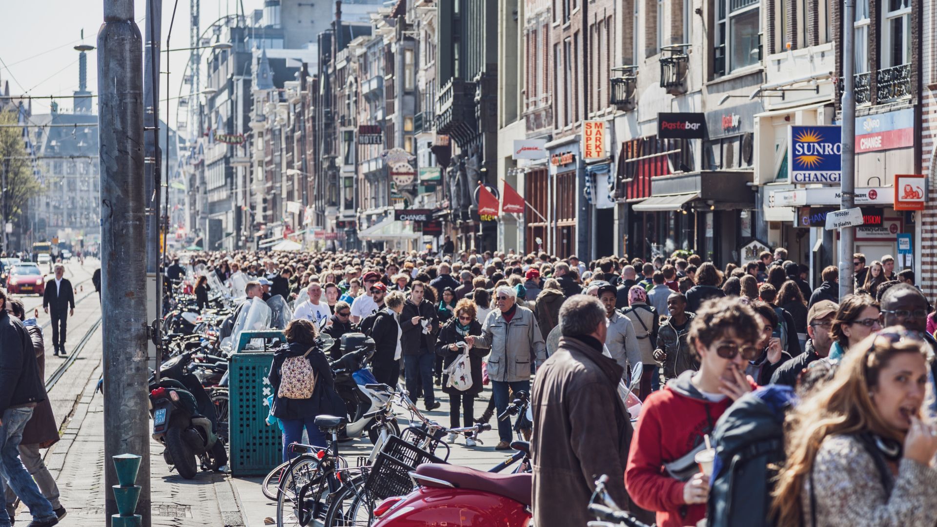 Tourists in Amsterdam