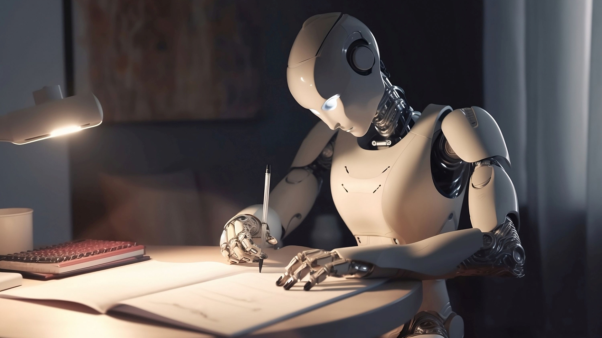 AI Robot writing
