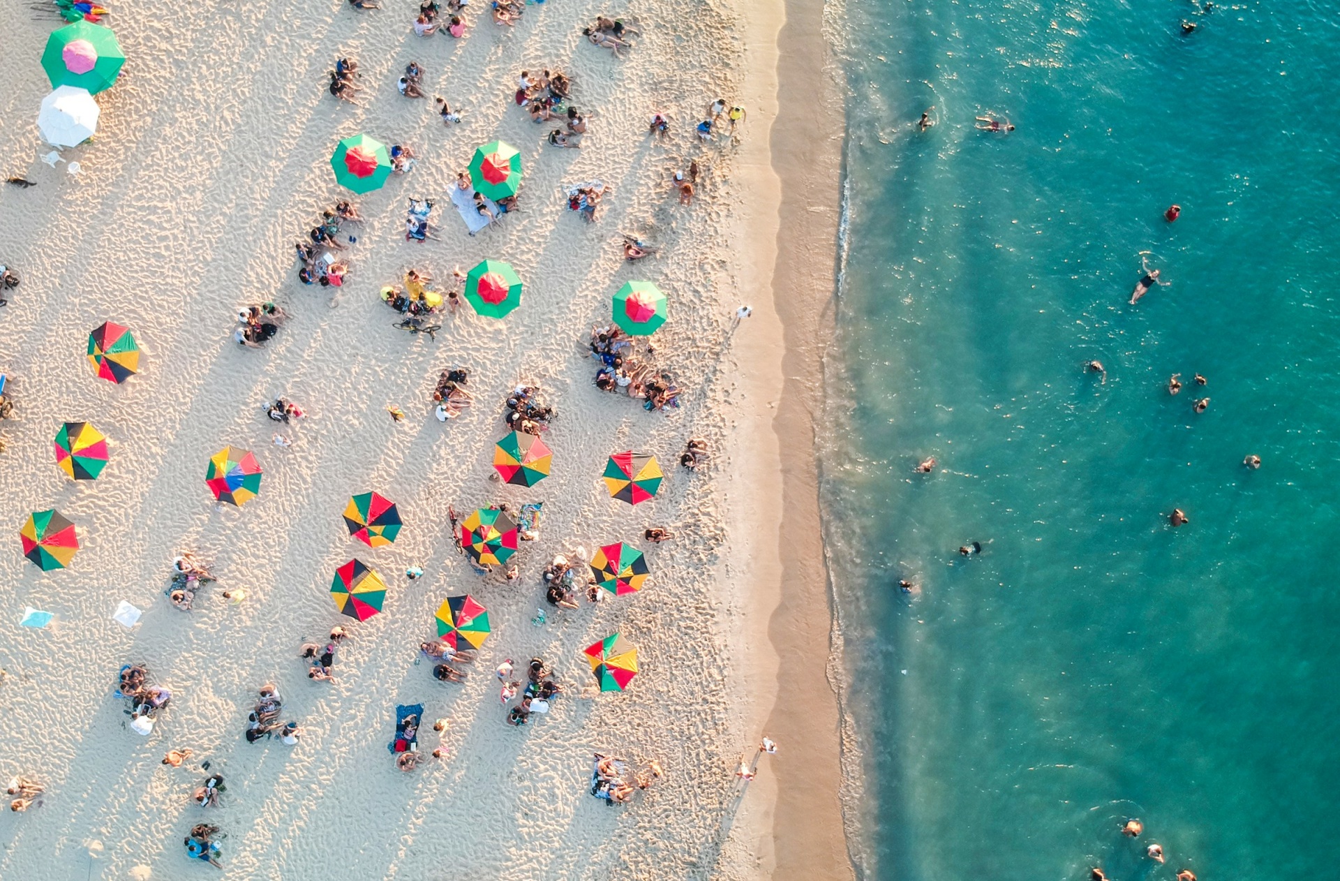 Tourists on the Beach, Sea