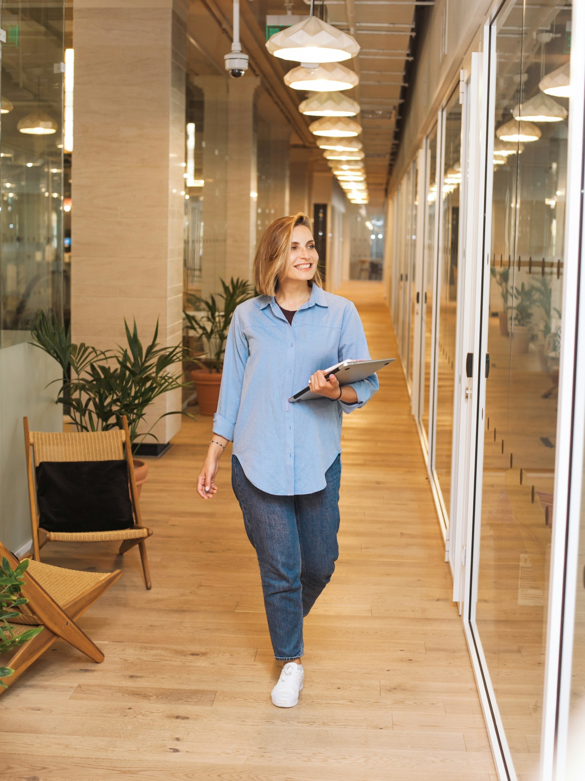 Woman in office