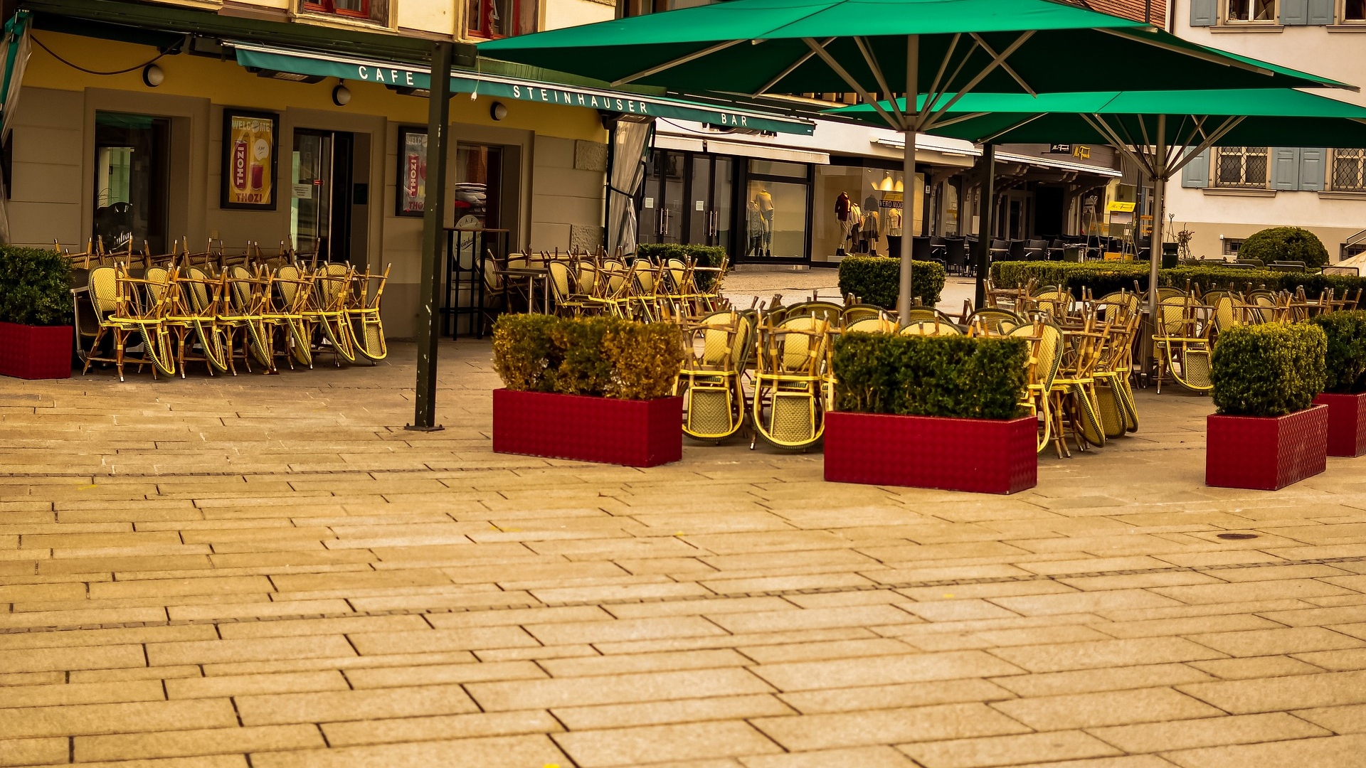 Guest house, empty terrace