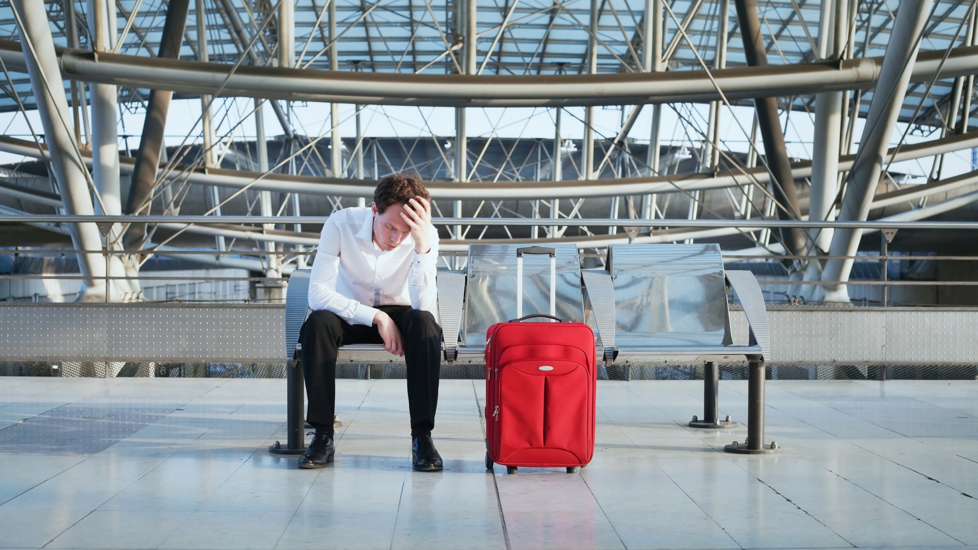 Man waiting at airport