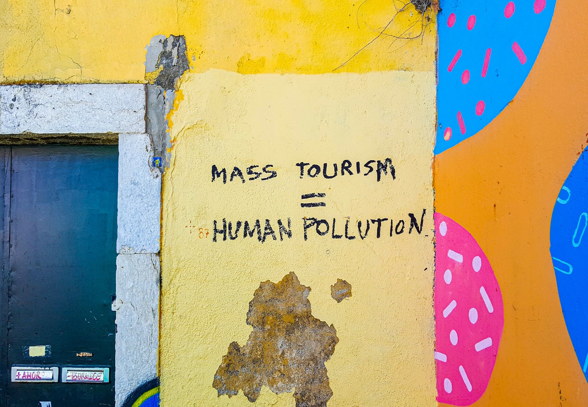 Mass tourism protest