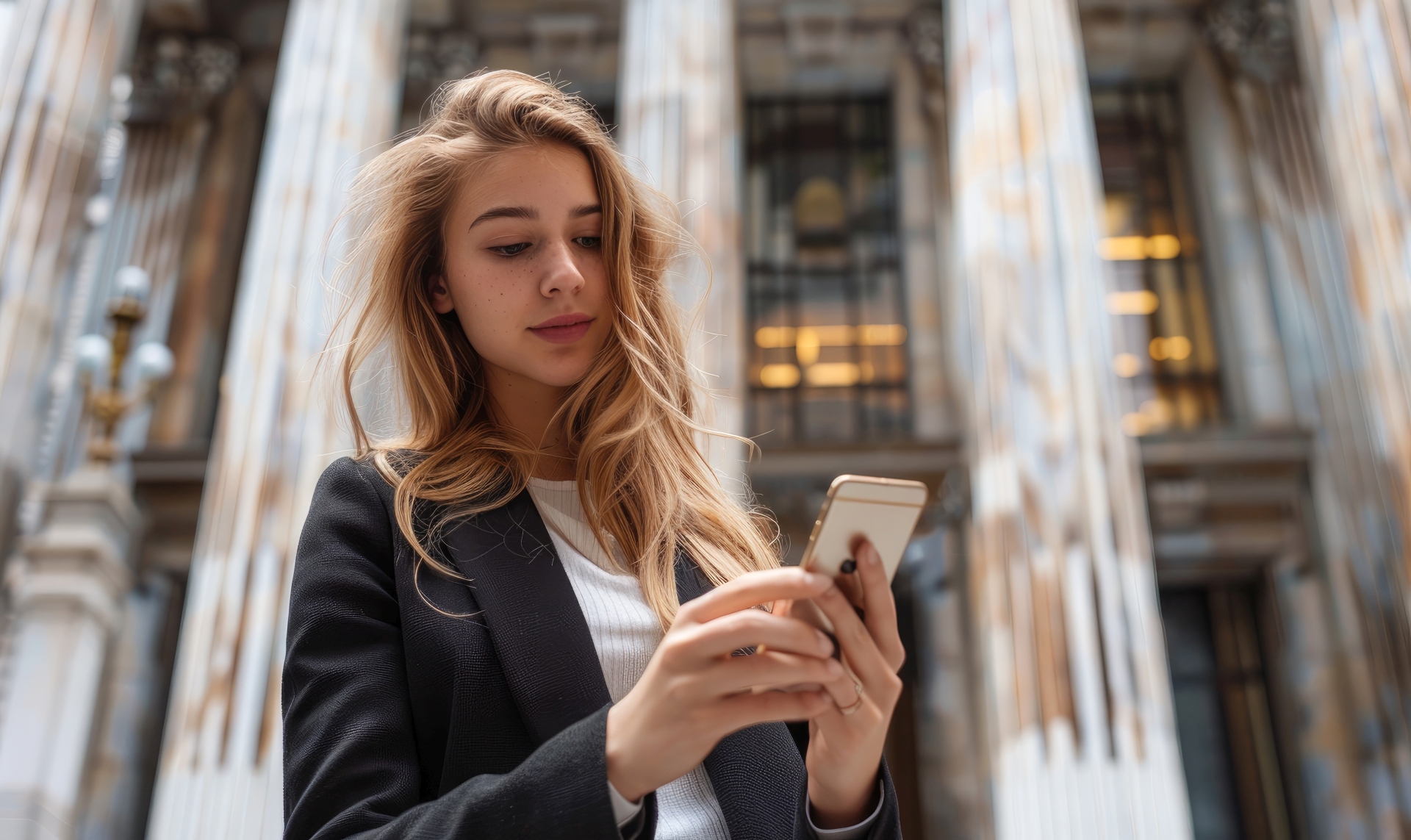 Young woman with smartphone