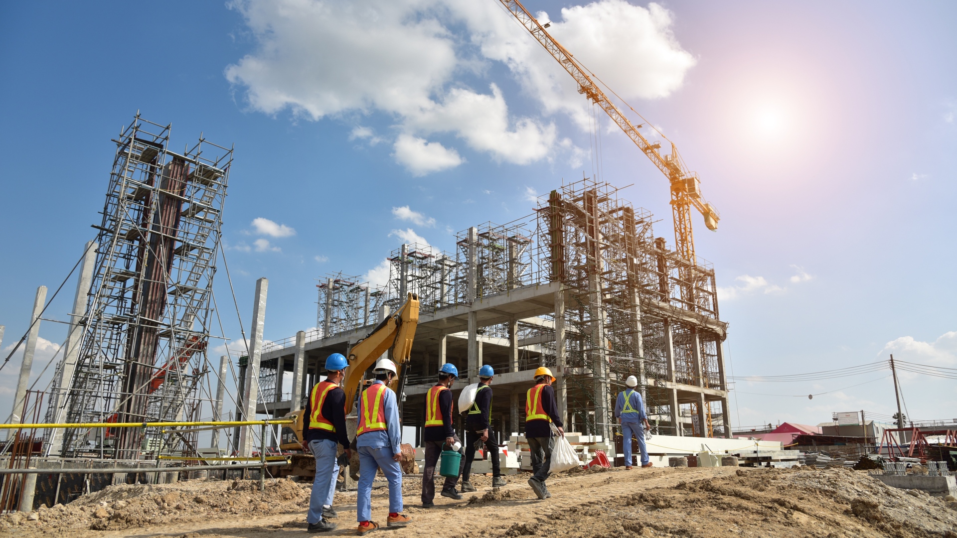 Workers at Construction Site