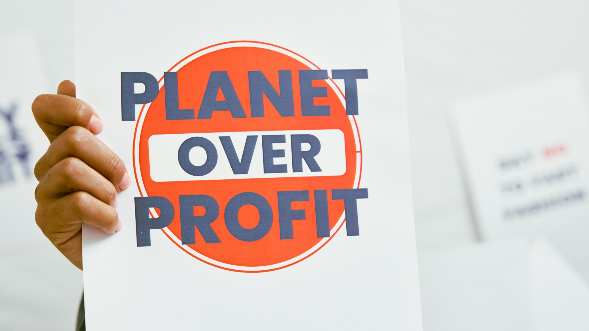 Poster: "Planet Over Profit"