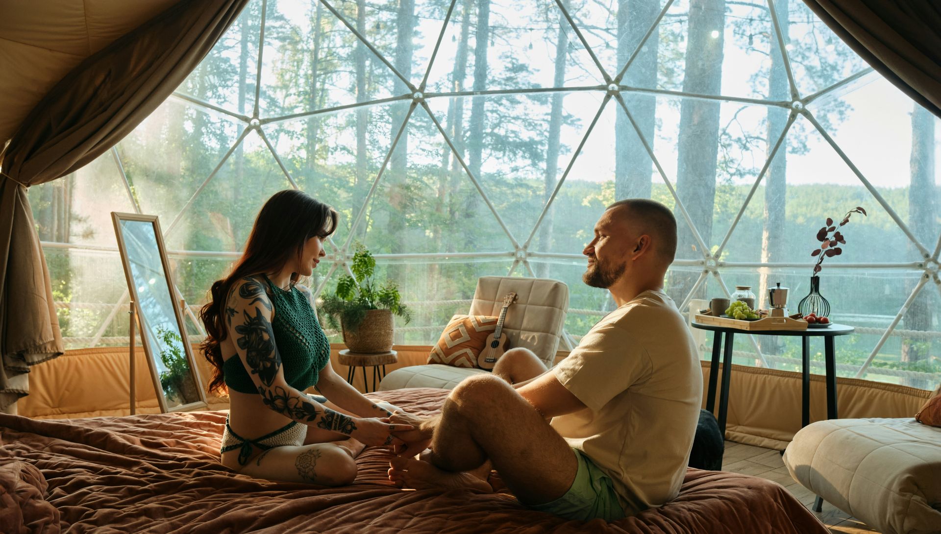 Honeymooners on an adventure high 